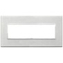 Placca Vimar Eikon Evo Alluminio Grigio Next  7 moduli codice 21657.02