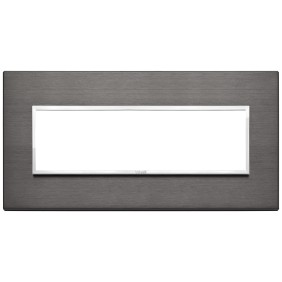 Placca Vimar Eikon Evo Alluminio Grigio lava  7 moduli codice 21657.03
