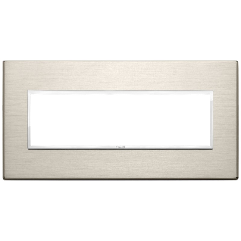 Placca Vimar Eikon Evo Alluminio Bronzo Chiaro 7 moduli 21657.04