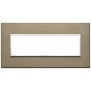 Placca Vimar Eikon Evo Alluminio Bronzo Scuro  7 moduli 21657.05