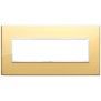 Placca Vimar Eikon Evo Alluminio Oro Lucido 7 moduli codice 21657.09
