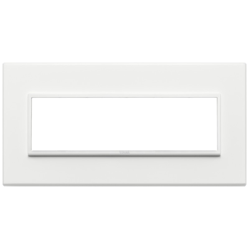 Placca Vimar Eikon Evo Alluminio Bianco totale  7 moduli 21657.17