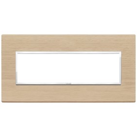 Placca Vimar Eikon Evo Legno Rovere Sbiancato  7 moduli 21657.32