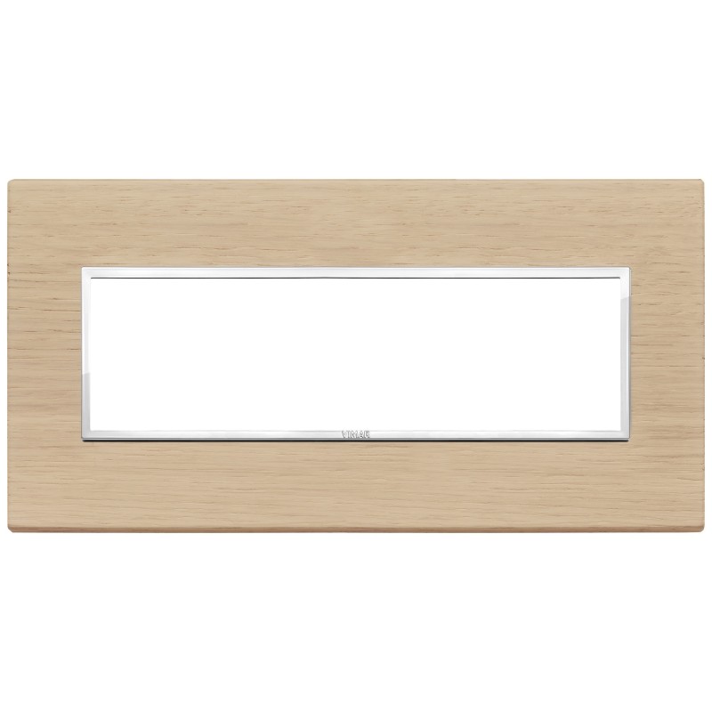 Placca Vimar Eikon Evo Legno Rovere Sbiancato  7 moduli 21657.32