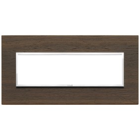 Placca Vimar Eikon Evo Legno Wengè  7 moduli codice articolo 21657.33