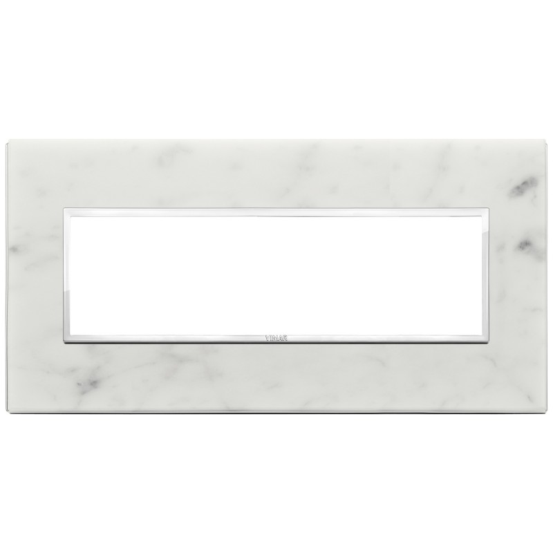 Placca Vimar Eikon Evo Pietra Bianco di Carrara 7 moduli 21657.51