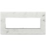 Placca Vimar Eikon Evo Pietra Bianco di Carrara 7 moduli 21657.51