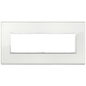 Placca Vimar Eikon Evo Cristallo Bianco Diamante 7 moduli 21657.70