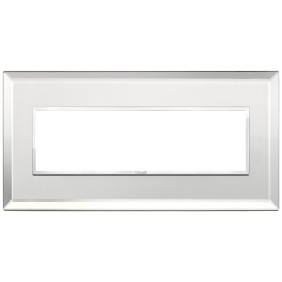 Placca Vimar Eikon Evo Cristallo Argento Ghiaccio 7 moduli 21657.72