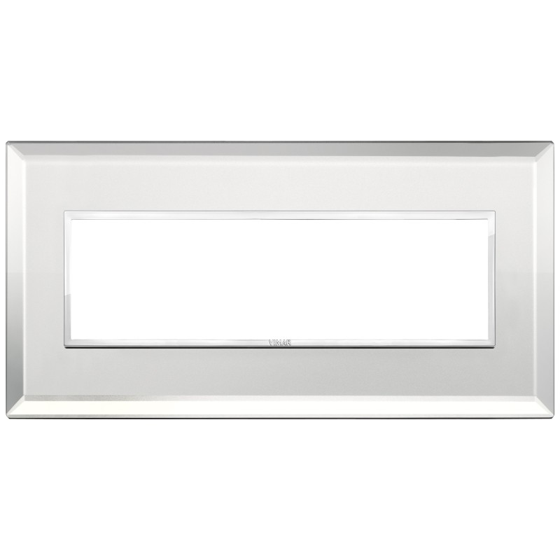 Placca Vimar Eikon Evo Cristallo Argento Ghiaccio 7 moduli 21657.72