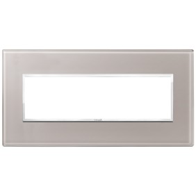 Placca Vimar Eikon Evo Cristallo Grigio Perla 7 moduli 21657.73