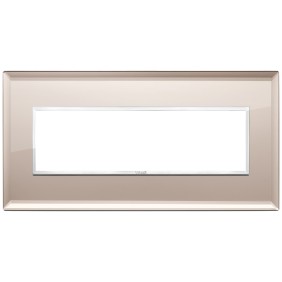 Placca Vimar Eikon Evo Cristallo Specchio Bronzato 7 moduli 21657.75