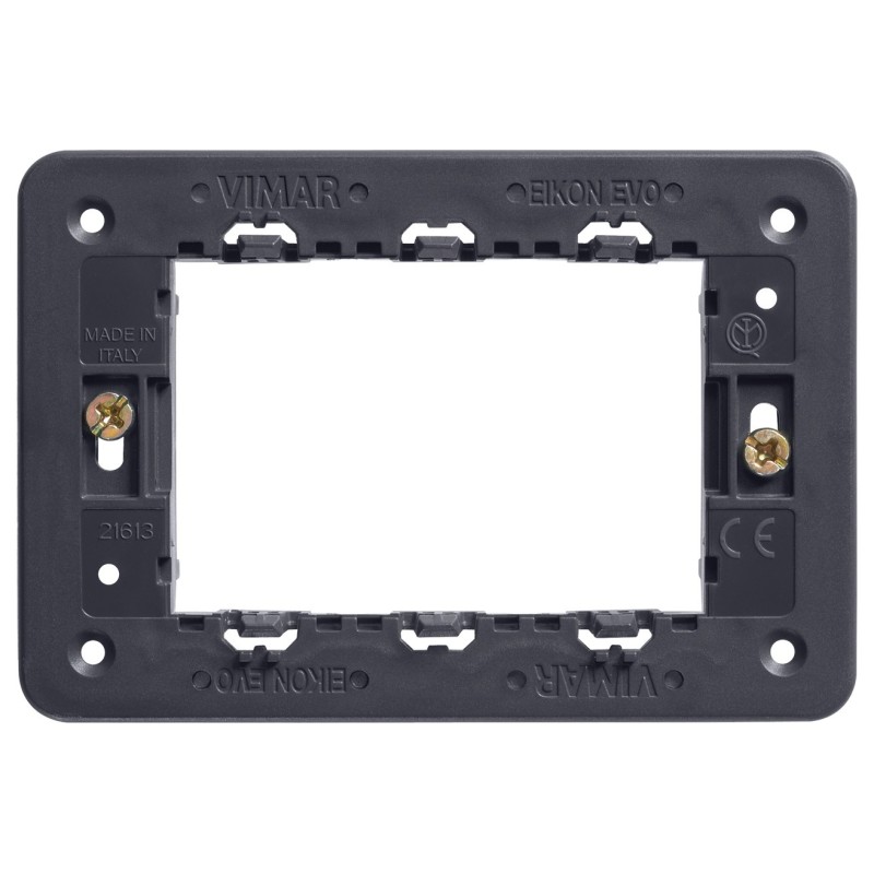 Supporto serie Vimar Eikon per scatole rettangolari 3 moduli 21613
