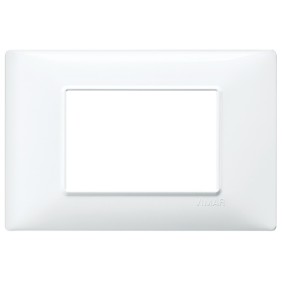 Placca Vimar Plana 3 moduli bianco in tecnopolimero  codice 14653.01