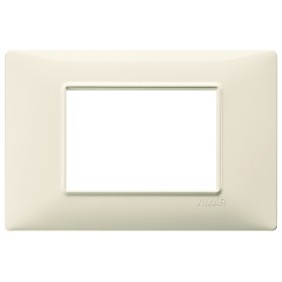 Placca Vimar Plana 3 moduli beige in tecnopolimero codice 14653.03