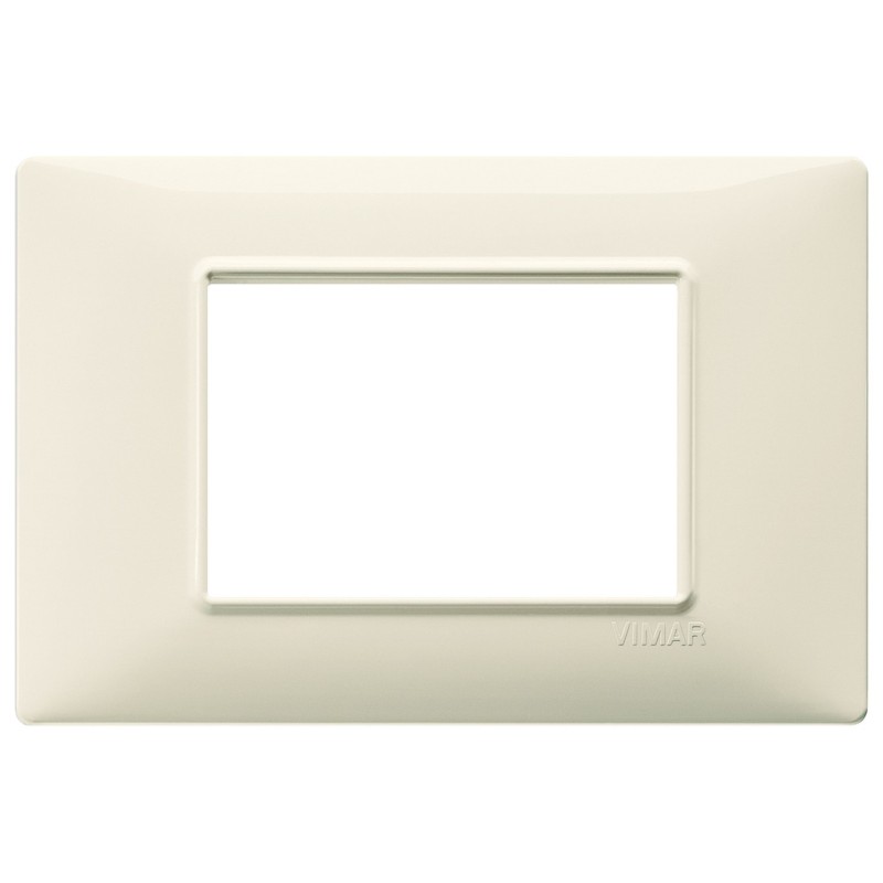Placca Vimar Plana 3 moduli beige in tecnopolimero codice 14653.03