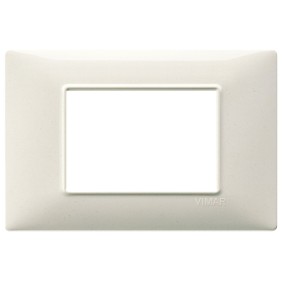 Placca Vimar Plana 3 moduli bianco granito in tecnopolimero 14653.06