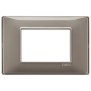 Placca Vimar Plana 3 moduli Reflex cenere in tecnopolimero 14653.40