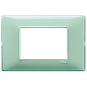Placca Vimar Plana 3 moduli Reflex menta in tecnopolimero 14653.44