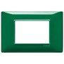Placca Vimar Plana 3 moduli Reflex smeraldo in tecnopolimero 14653.47