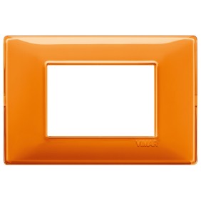 Placca Vimar Plana 3 moduli Reflex arancio in tecnopolimero 14653.48