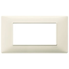Placca Vimar Plana 4 moduli colore beige in tecnopolimero 14654.03