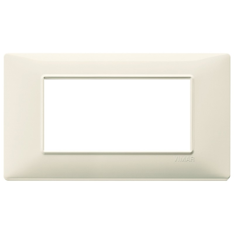 Placca Vimar Plana 4 moduli colore beige in tecnopolimero 14654.03