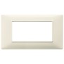Placca Vimar Plana 4 moduli colore beige in tecnopolimero 14654.03