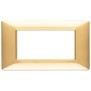 Placca Vimar Plana 4 moduli oro lucido in tecnopolimero 14654.24