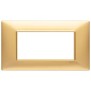 Placca Vimar Plana 4 moduli colore oro opaco in tecnopolimero 14654.25