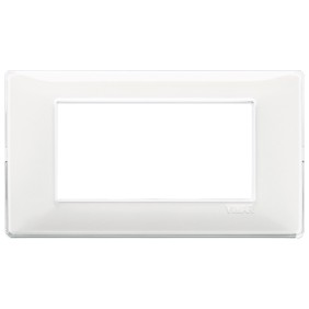 Placca Vimar Plana 4 moduli Reflex neve in tecnopolimero 14654.41
