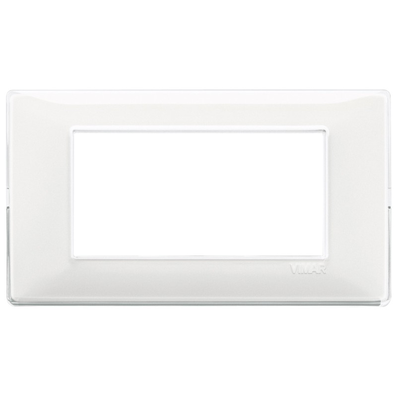 Placca Vimar Plana 4 moduli Reflex neve in tecnopolimero 14654.41