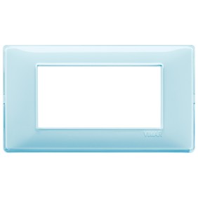 Placca 4 Vimar Plaba moduli Reflex acqua in tecnopolimero 14654.45
