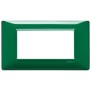 Placca Vimar Plana 4 moduli Reflex smeraldo in tecnopolimero 14654.47
