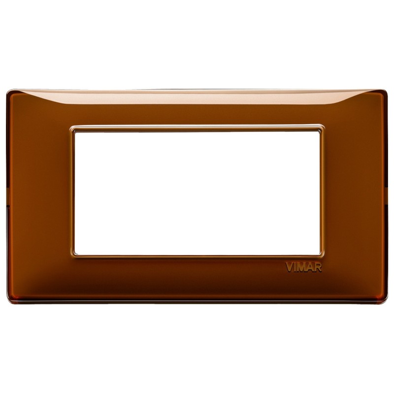 Placca Vimar Plana 4 moduli Reflex tabacco in tecnopolimero 14654.49