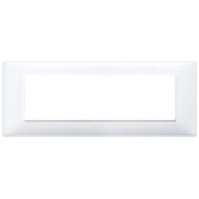 Placca Vimar Plana 7 moduli bianco in tecnopolimero 14657.01