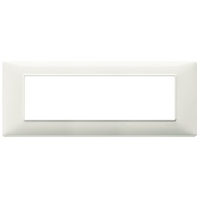 Placca Vimar Plana 7 moduli avorio in tecnopolimero 14657.02