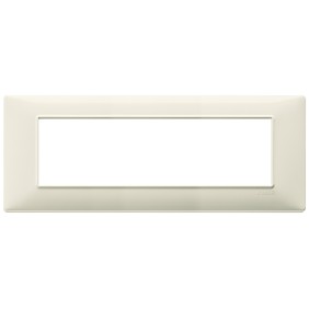 Placca Vimar Plana 7 moduli beige in tecnopolimero 14657.03