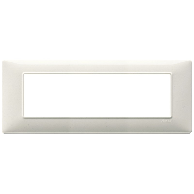 Placca Vimar Plana 7 moduli bianco granito in tecnopolimero 14657.06