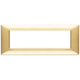 Placca Vimar Plana 7 moduli oro lucido in tecnopolimero 14657.24