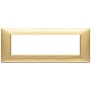 Placca Vimar Plana 7 moduli oro opaco in tecnopolimero 14657.25