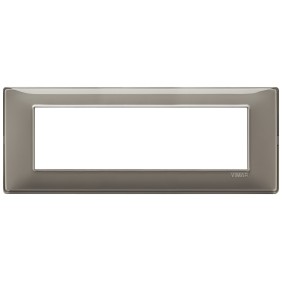 Placca Vimar Plana 7 moduli Reflex cenere in tecnopolimero 14657.40
