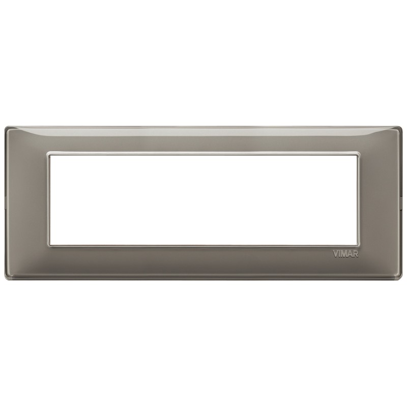 Placca Vimar Plana 7 moduli Reflex cenere in tecnopolimero 14657.40