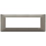 Placca Vimar Plana 7 moduli Reflex cenere in tecnopolimero 14657.40