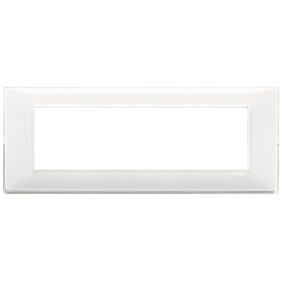 Placca Vimar Plana 7 moduli Reflex neve in tecnopolimero 14657.41
