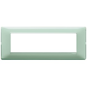 Placca Vimar Plana 7 moduli Reflex menta in tecnopolimero 14657.44