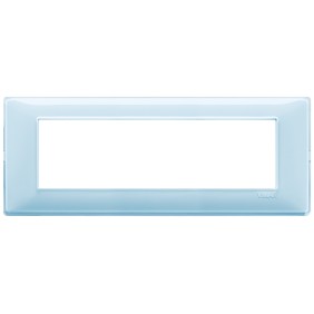 Placca Vimar Plana 7 moduli Reflex acqua in tecnopolimero 14657.45
