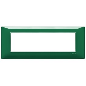 Placca Vimar Plana 7 moduli Reflex smeraldo in tecnopolimero 14657.47