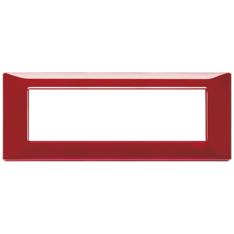 Placca Vimar Plana 7 moduli Reflex rubino in tecnopolimero 14657.51