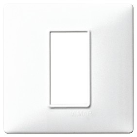 Placca Vimar Plana 1 modulo bianco in tecnopolimero 14641.01